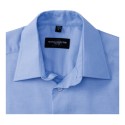 Chemise élégante Oxford cintrée et col Kent manches longues, 135 g/m²