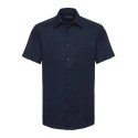 Chemisette Oxford cintrée et col Kent manches courtes, 135 g/m²
