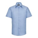 Chemisette Oxford cintrée et col Kent manches courtes, 135 g/m²