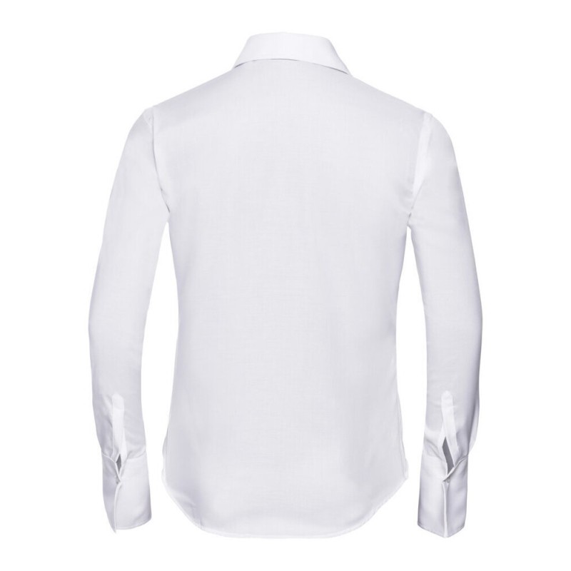 Chemise classique femme manches longues en coton sans repassage, 120 g/m²