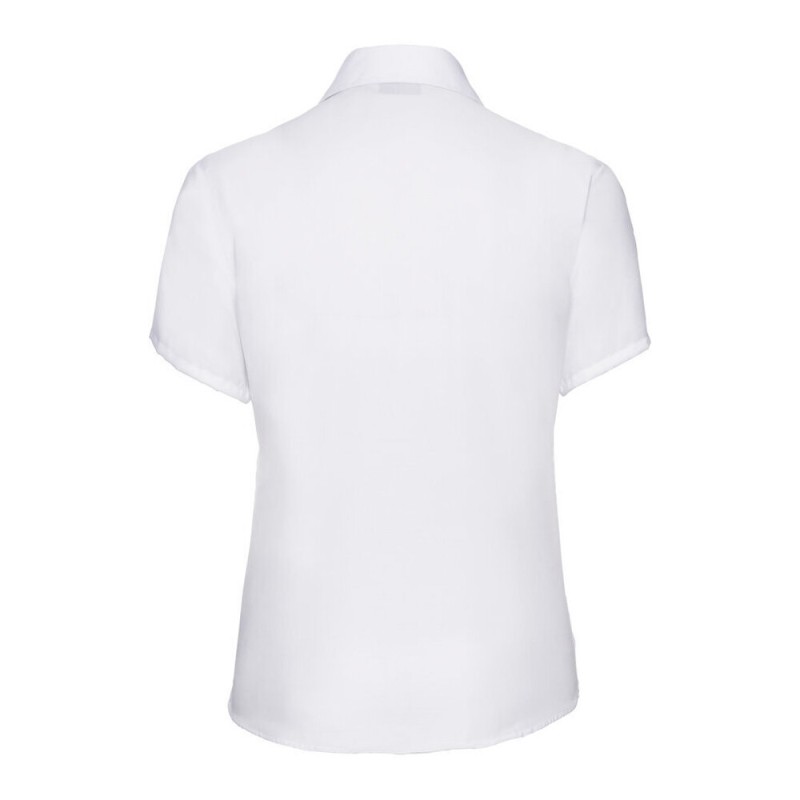 Chemise classique femme manches courtes en coton sans repassage, 120 g/m²