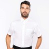 Chemise homme manches courtes en coton sans repassage, 115 g/m²