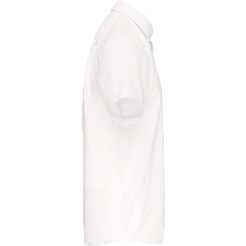 Chemise homme manches courtes en coton sans repassage, 115 g/m²