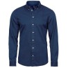 Chemise jean homme ajustée en coton sergé, 166 g/m²