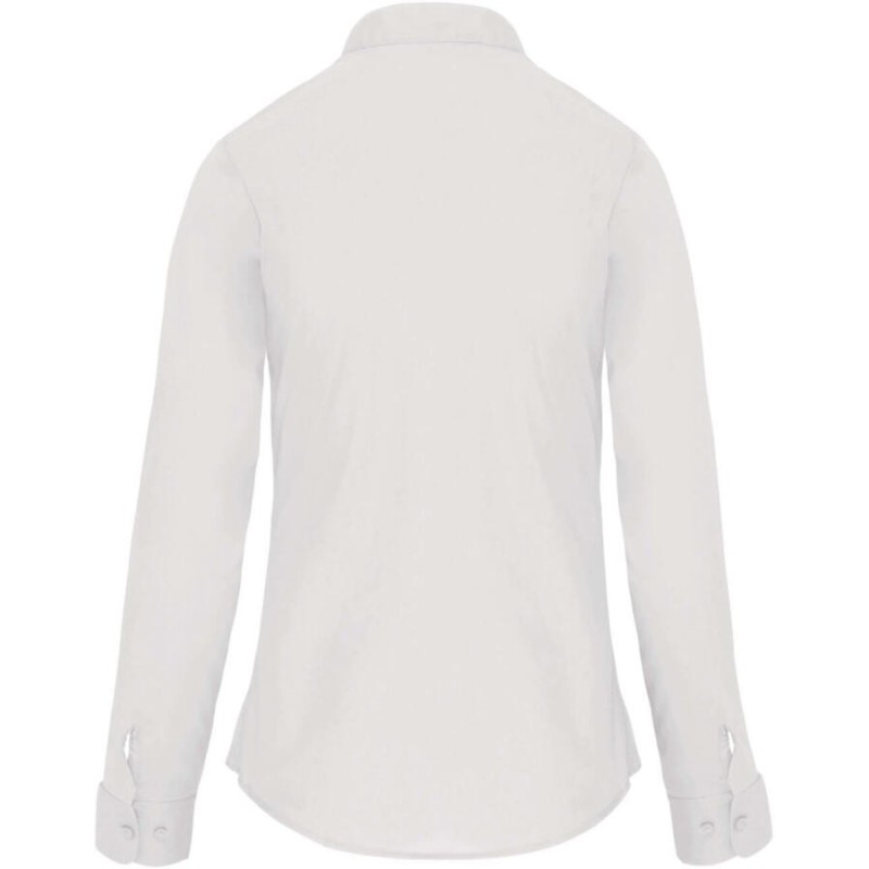 Chemise col mao manches longues pour femme, 110 g/m²