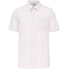 Chemise homme manches courtes, boutons ton sur ton, 110 g/m²