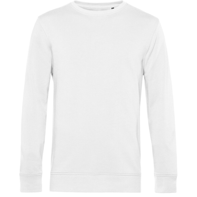 Sweat-shirt set-in homme, coton BIO et polyester recyclé, 280 g/m²