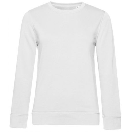 Sweat-shirt set-in femme, coton BIO et polyester recyclé, 280 g/m²