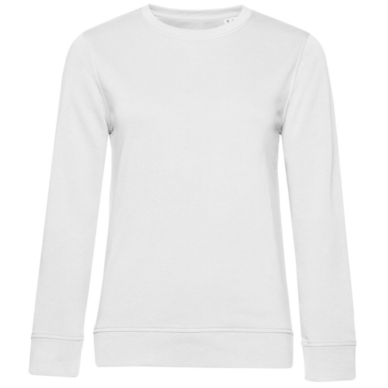 Sweat-shirt set-in femme, coton BIO et polyester recyclé, 280 g/m²