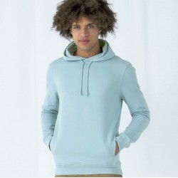 Sweat-shirt à capuche homme, coton BIO et polyester recyclé, 280 g/m²