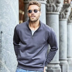  Sweat col zippé avec 2 poches latérales lavable à 60°C, 310 g/m²