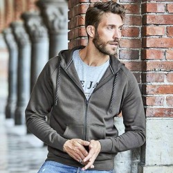 Sweat zip à capuche homme, doux grâce au coton égyptien,  310 g/m²