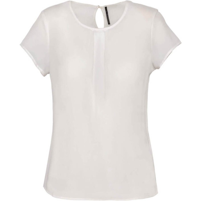 Blouse crêpe manches courtes femme fluide et légère