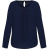 Blouse crêpe manches longues femme fluide et légère