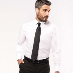 Chemise moderne ajustée manches longues sans repassage, 120 g/m²