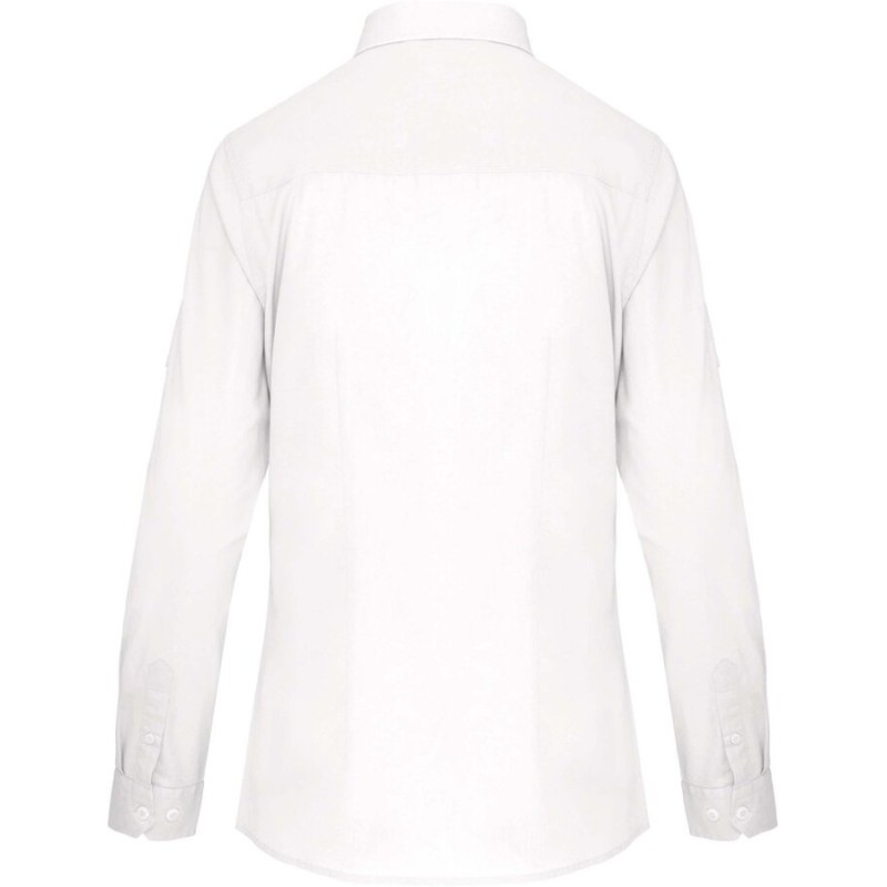 Chemise safari manches longues femme au look tendance et décontracté