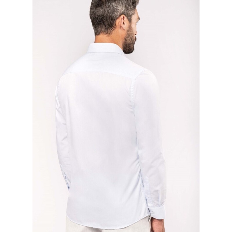 Chemise popeline manches longues homme facile d'entretien, 120 g/m²