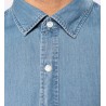 Chemise denim homme souple et confortable, coupe ajustée, 160 g/m²