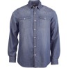Chemise denim aspect délavé homme, excellente imprimabilité, 150 g/m²