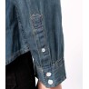 Chemise denim aspect délavé femme, excellente imprimabilité, 150 g/m²