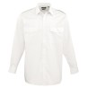 Chemise Pilote homme manches longues lisse et résistante, 115 g/m²