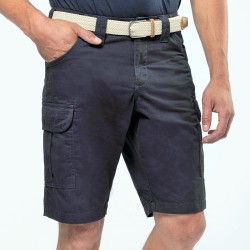 Bermuda multipoches en coton sergé résistant, 200 g/m²