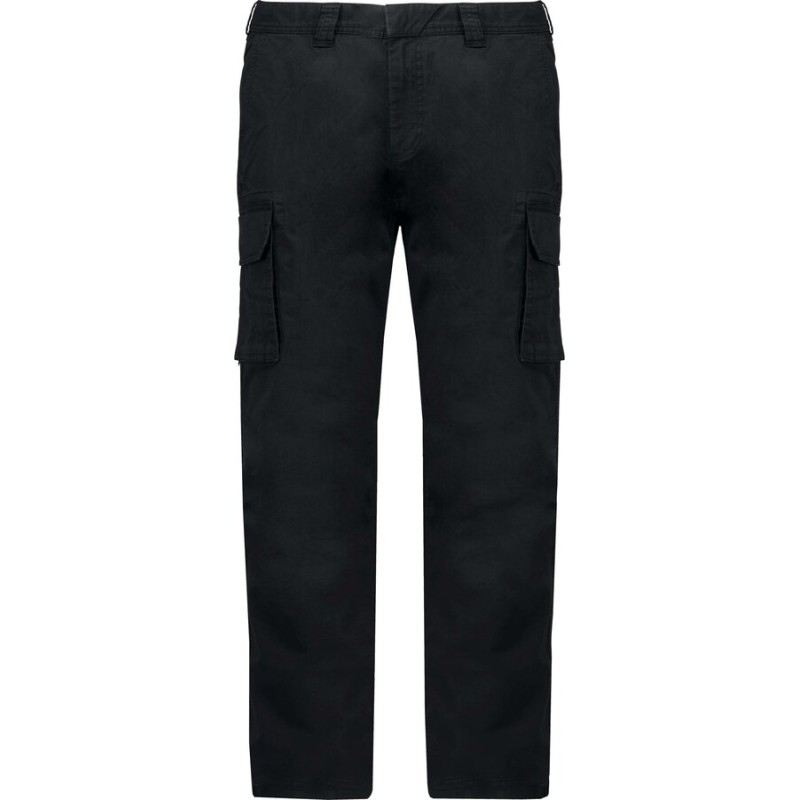 Pantalon multipoches en coton sergé confort et résistant, 245 g/m²