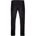Jean basic en coton noir denim vieilli moderne et confortable, 390 g/m²