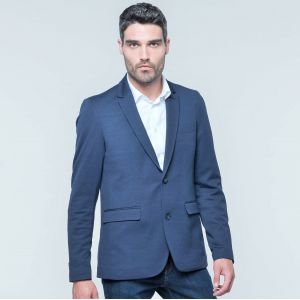 Veste blazer homme en maille interlock légère et confortable, 250 g/m²