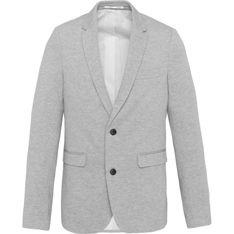 Veste blazer homme en maille interlock légère et confortable, 250 g/m²