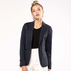 Veste blazer femme en maille interlock légère et confortable, 250 g/m²