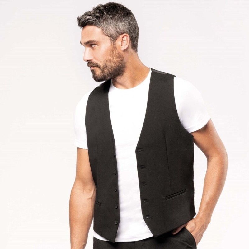 Gilet de service homme coupe ajustée pour un tomber parfait, 220 g/m²