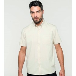 Chemise manches courtes décontractée en coton doux, 155 g/m²