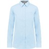 Chemise femme manches longues décontractée en coton doux, 155 g/m²