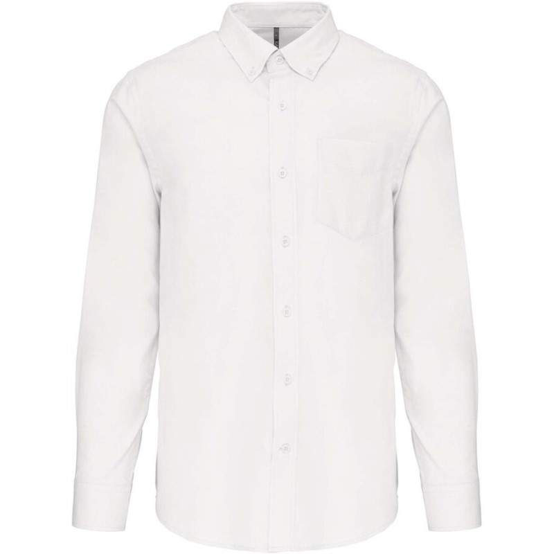 Chemise homme oxford manches longues facile d'entretien, 135 g/m²