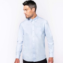 Chemise homme oxford manches longues facile d'entretien, 135 g/m²