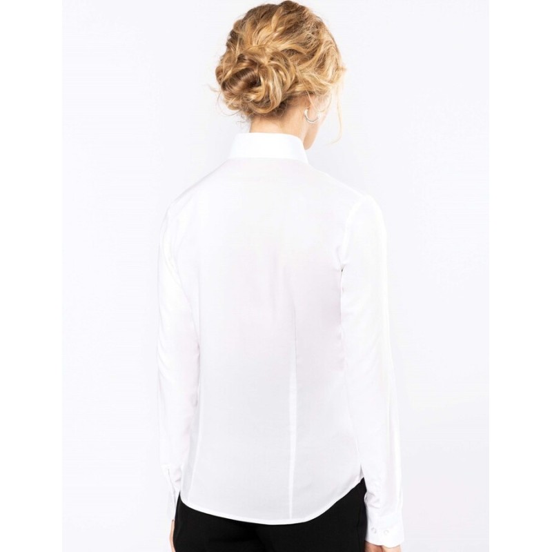 Chemise femme oxford manches longues facile d'entretien, 135 g/m²