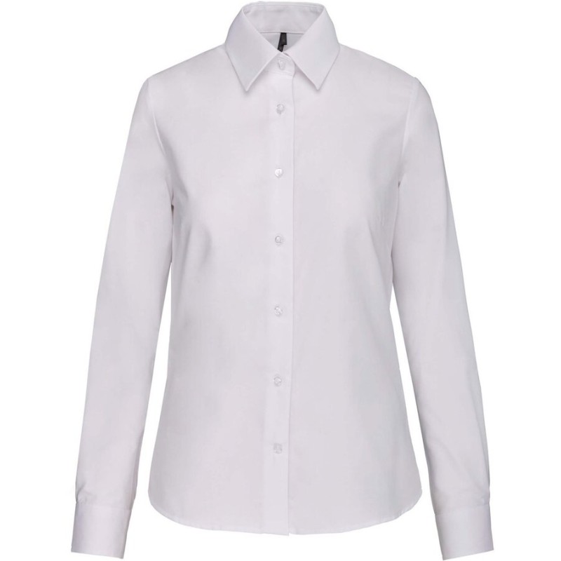 Chemise femme oxford manches longues facile d'entretien, 135 g/m²