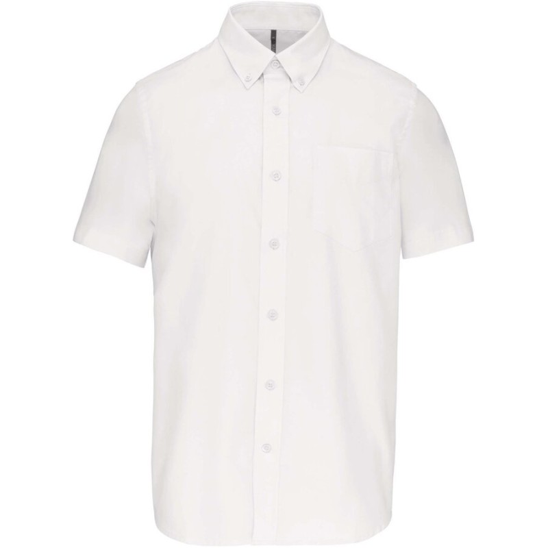 Chemise homme oxford manches courtes facile d'entretien, 135 g/m²