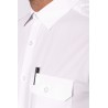 Chemise pilote manches courtes homme, 2 poches poitrine, 115 g/m²