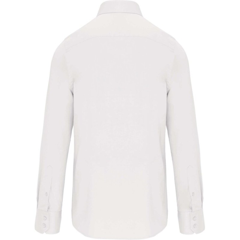 Chemise stretch manches longues pour homme en coton, 120 g/m²