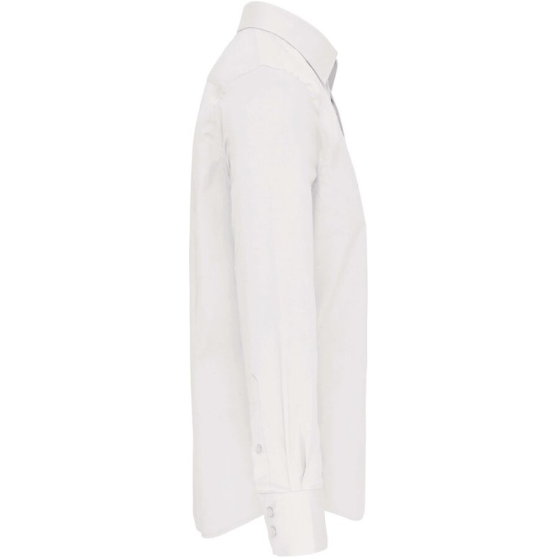 Chemise stretch manches longues pour homme en coton, 120 g/m²