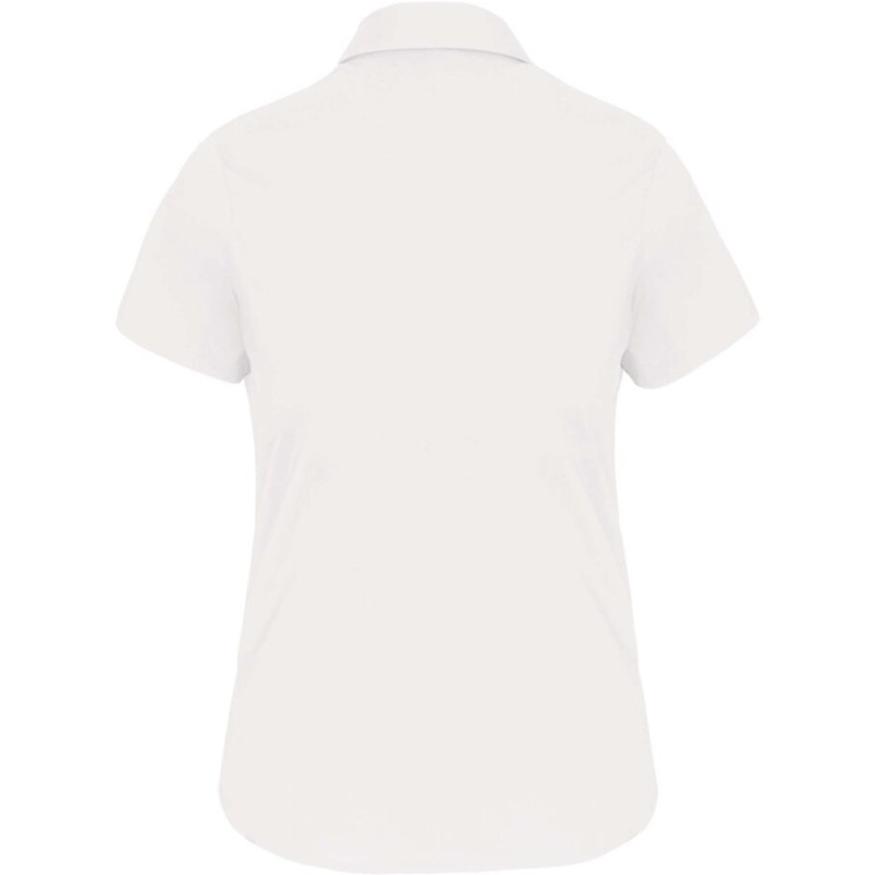 Chemise stretch manches courtes pour femme en coton, 120 g/m²