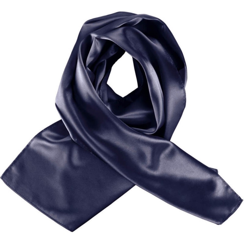 Foulard satiné chic et tendance, format 140 x 25 cm