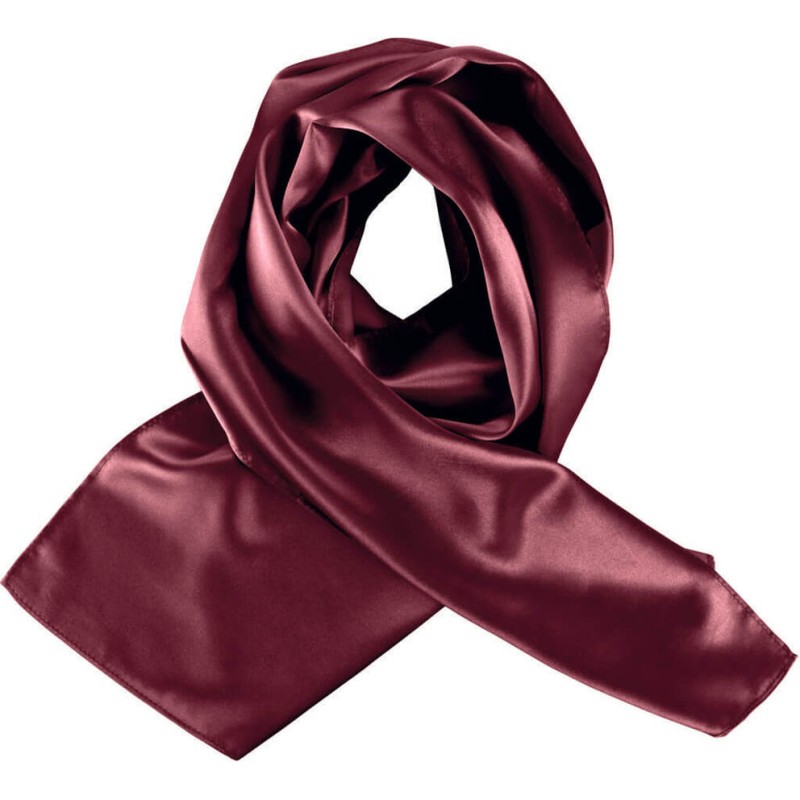 Foulard satiné chic et tendance, format 140 x 25 cm