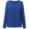 Blouse manches longues en crêpe de Chine pour femme