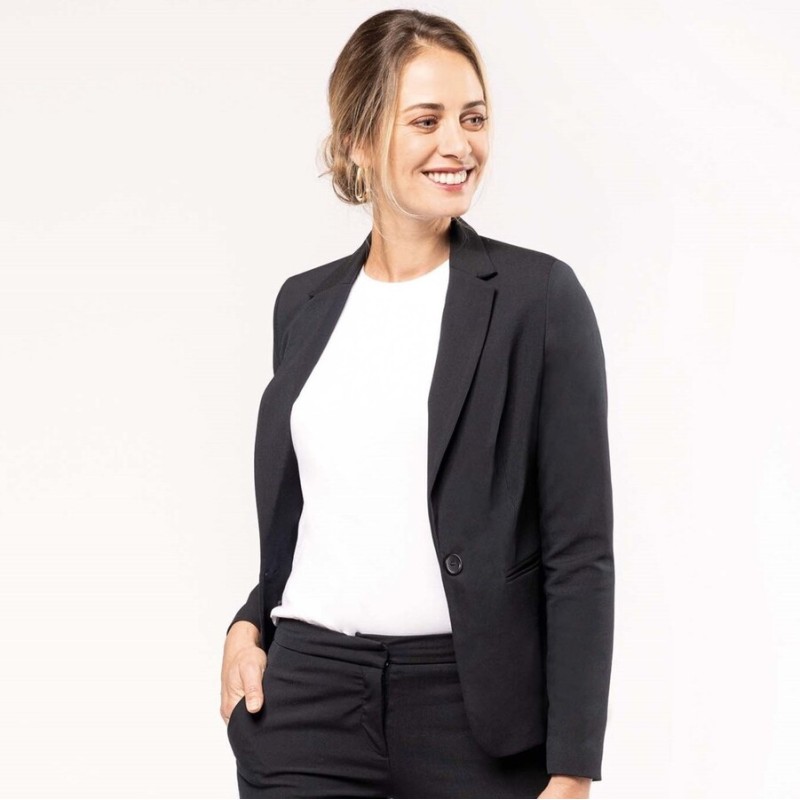 Veste de costume pour femme coupe ajustée, 220 g/m²