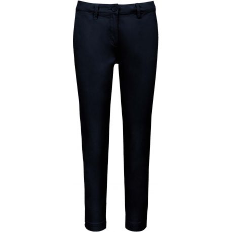 Pantalon chino premium femme 7/8ème en coton sergé, 245 g/m²