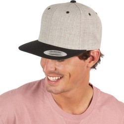 Casquette visière plate 6 panneaux, panneaux avants rigidifiés, 300 g/m²