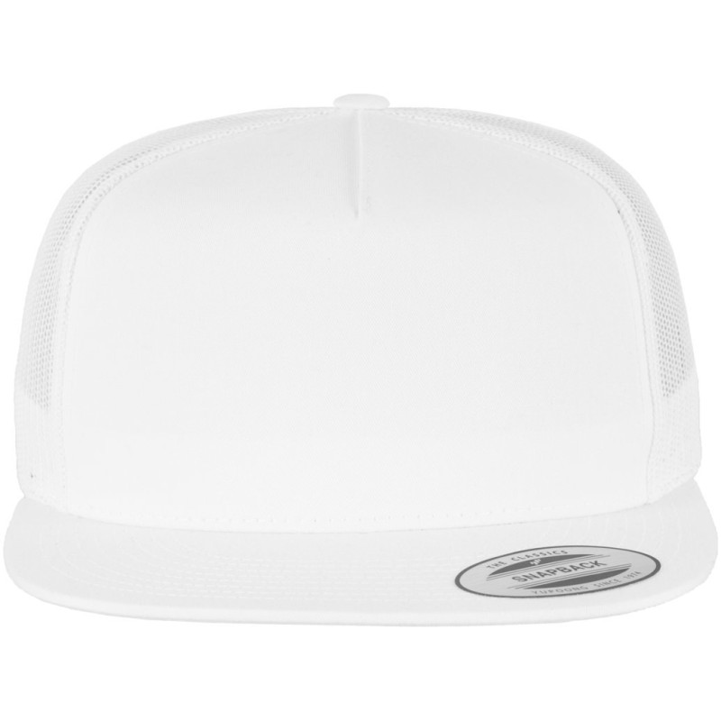 Casquette snapback trucker 5 panneaux, panneau avant renforcé